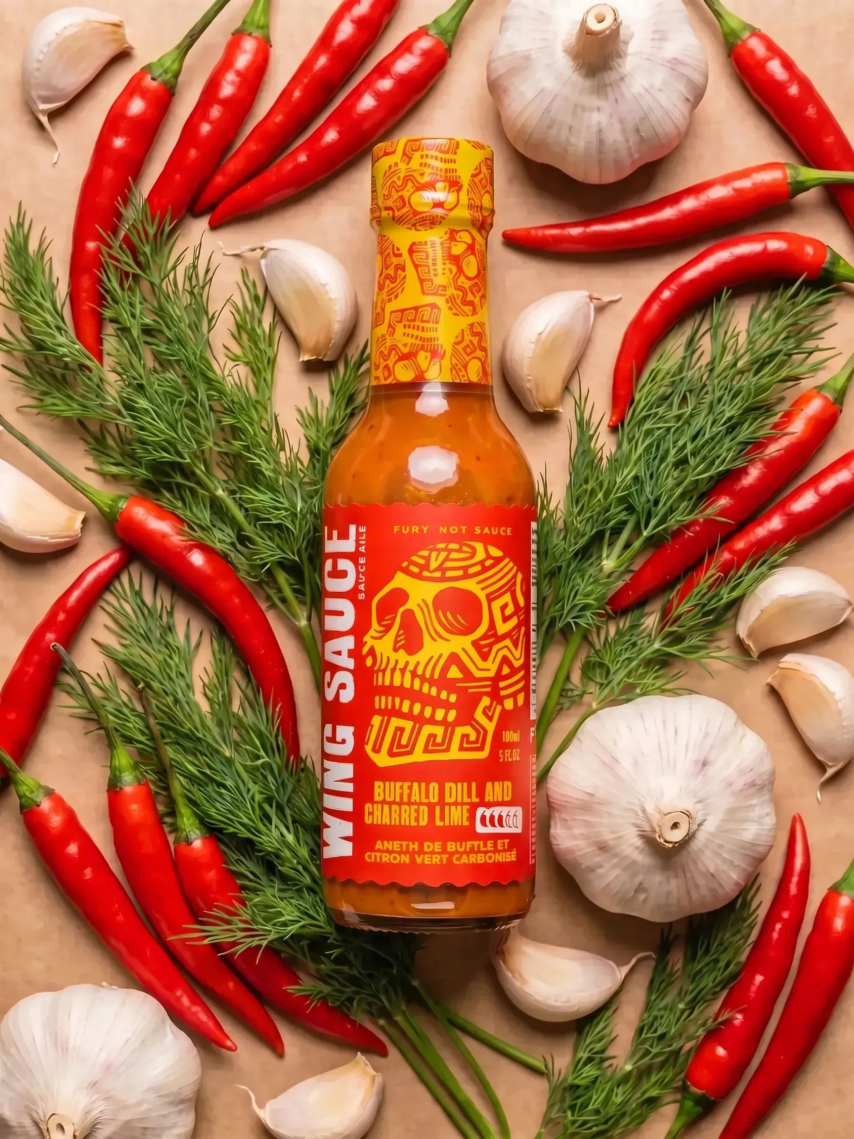 Sauce aillée et aneth pour ailes de poulet buffalo