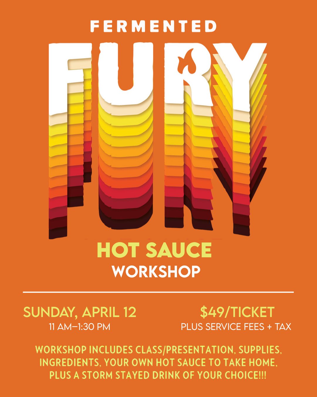 HOT SAUCE WORKSHOP - Storm Stayed Brewing 4/12/26