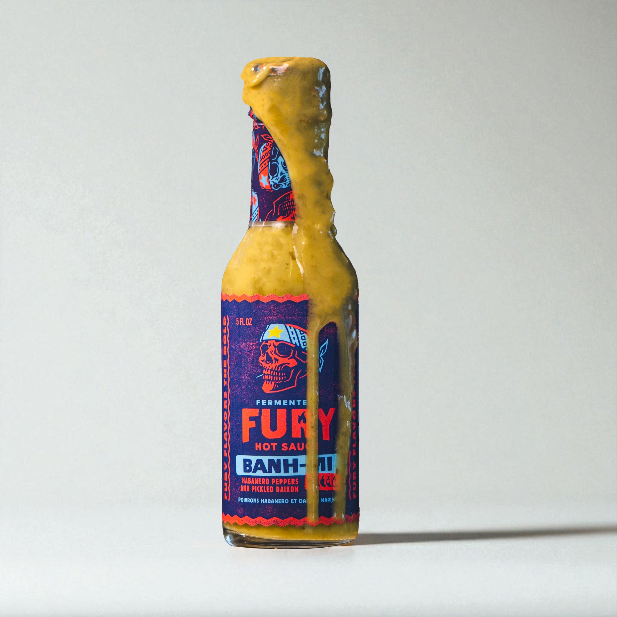 Fury Hot Sauce Banh-Mi bottle - Vietnamese-inspired fermented jalapeño and green habanero hot sauce