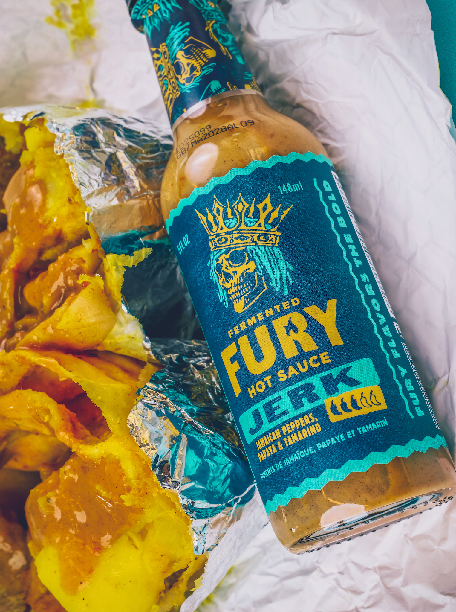 Fury Jerk sauce detail - traditional Jamaican marinade for chicken and pork
