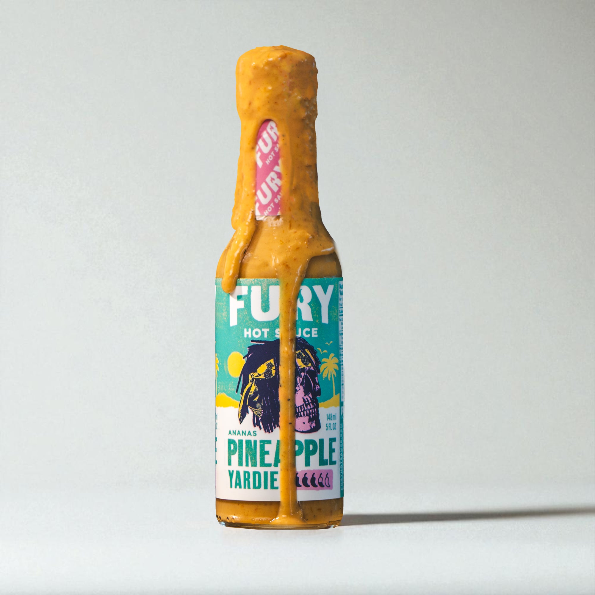 Fury Pineapple Yardie hot sauce - Caribbean habanero sauce with tropical pineapple flavor