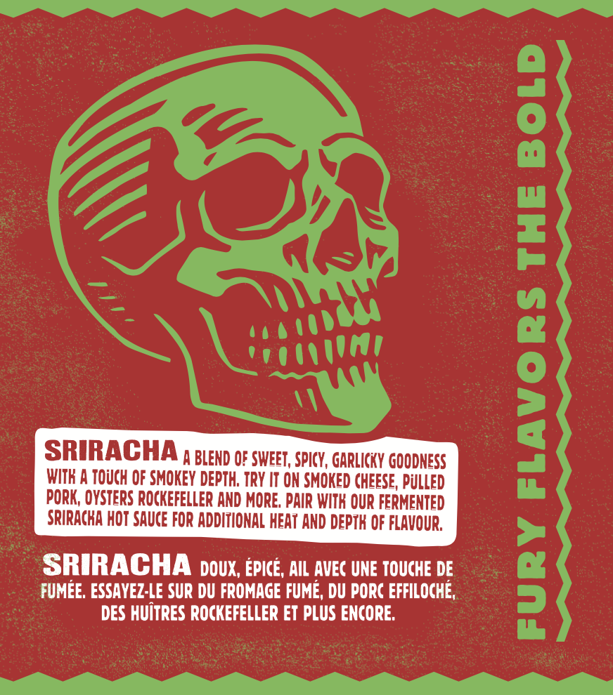 Fury Sriracha Seasoning label - Thai-style spice blend
