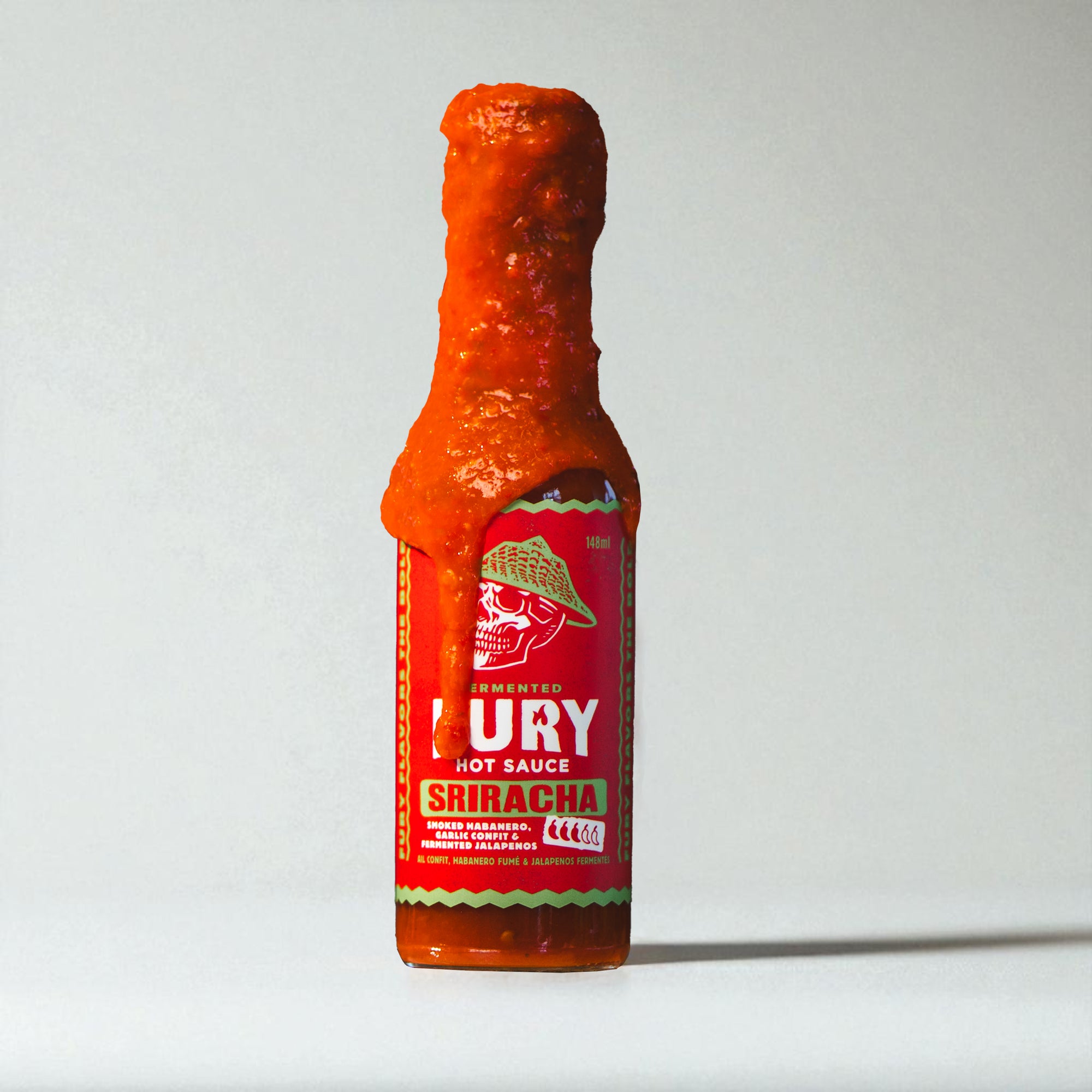 Fury Sriracha hot sauce - garlic chili sauce Asian-style